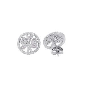 BRINCO DE PRATA - ARVORE DA VIDA ZIRCÔNIA