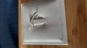 ANEL MEIA ALIANÇA COLORIDO 15 PEDRAS