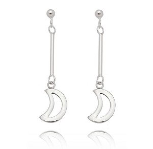 BRINCO DE PRATA PENDURADO LUA