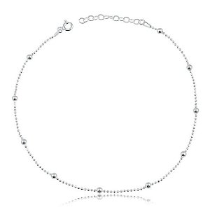 TORNOZELEIRA PRATA BOLINHA INTERCALADO