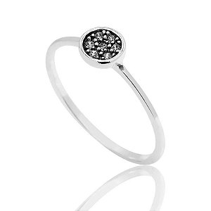 ANEL REDONDO CRAVEJADO PRATA