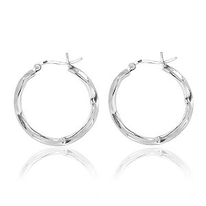 Argola Trabalhada - Prata 925