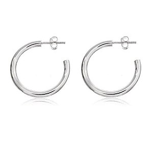 Argola de Prata lisa média