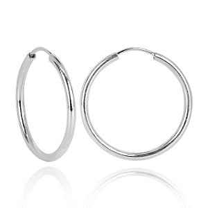 Argola Fio Redondo - Prata 925