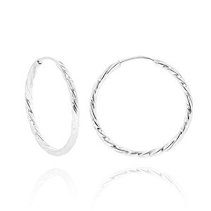 Argola Fio torcido 5,5cm - Prata 925