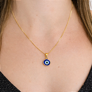 Colar Pingente Olho Grego - Semijoia