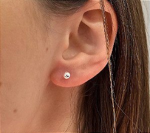 Brinco Bolinha 4mm - Prata 925