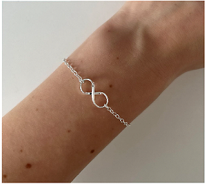 Pulseira de Prata 925 Infinito