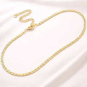 Choker com Elos detalhados - Banhado Ouro 18k