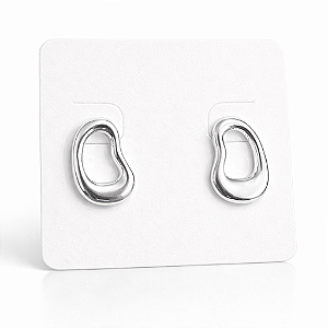 Brinco Orgânico Vazado - Prata 925