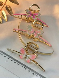 Piranha de Cabelo com borboleta resinada - G