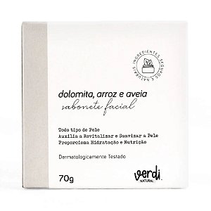 Sabonete facial Dolomita, Arroz e Aveia | Verdi Natural