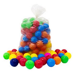 Saco de Bolas de Piscina Coloridas Infantil 50 un Bolinhas