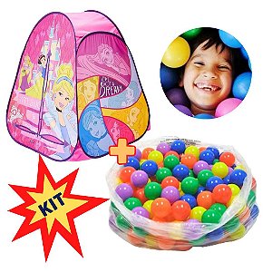 Barraca Infantil Kit Bolinhas Tenda Princesas Casinha Menina