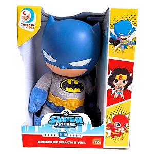 Boneco Pelúcia Vinil Colecionável Herói Batman Dc Comics