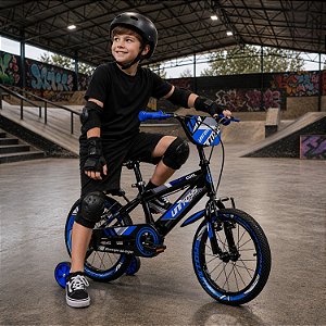 Bicicleta Infantil Aro 16 Rodinhas Pro Aventura Menino