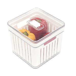 Organizador Elegance P 2,8l - Alto Quadrado Com Cesta