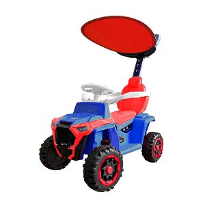 Carrinho De Passeio Jipe Azul Com Toldo