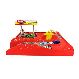 Lava Rápido Infantil Pit Stop Lua de Cristal com Ducha + 2 Carrinhos