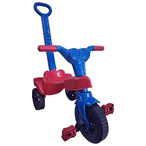 Triciclo Motoca Jet Spider Com Empurrador e Adesivos Kepler