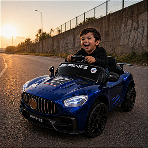 Carro Elétrico Infantil 6v Sportive Azul Controle Remoto