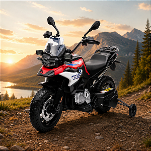 Moto Elétrica Infantil Bmw F850gs 12v Zippy Toys Rodas E Luz