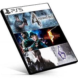 Pacote Triplo Resident Evil 4+5+6 | PS5 MIDIA DIGITAL