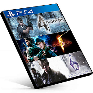 Pacote Triplo Resident Evil 4+5+6 | PS4 MIDIA DIGITAL