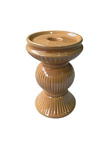 Castiçal ceramica nude cintilante 15cm