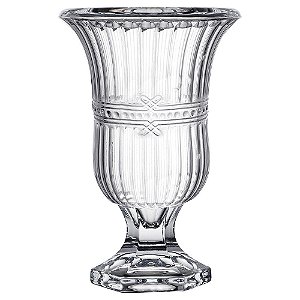 Vaso Fratello c/ pé em cristal ecologico 23,5cm