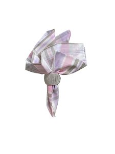 Guardanapo Xadrez Rosa com Lilás