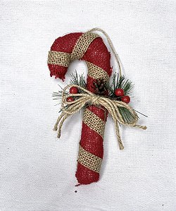 Enfeite natal árvore bengala sisal vermelho