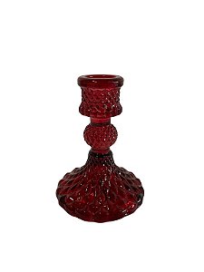 Castiçal vermelho natal 10cm