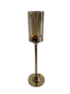 Castiçal dourado 38cm