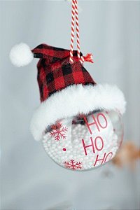 Bola transparente c/ gorro un 8cm