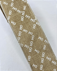 FITA ARAMADA LINHO BEGE/BRANCO 6,3cmX9,14m