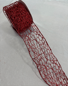 FITA ARAMADA TELA VERMELHA 6,3cm x 9,14m