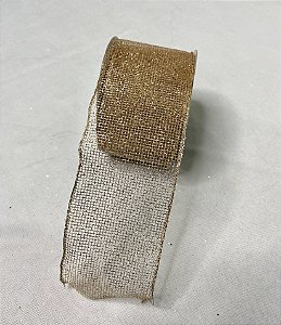 FITA ARAMADA TELA C/GLITTER C/COSTURA (NUDE) 6,3cmX9,14m