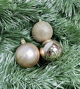 BOLA NATAL C/12 UND CHAMPANHE 5CM