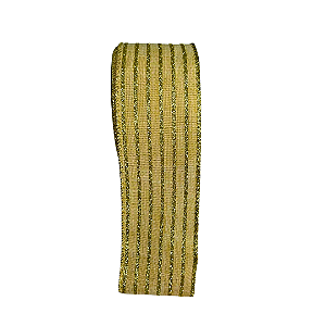 FITA NATAL LINHO GLITTER  BEGE DOURADO