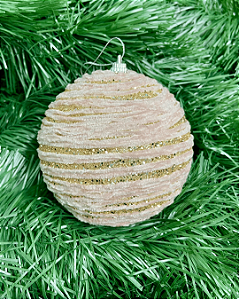 BOLA DECORADA ROSA COM 3 UNIDADES