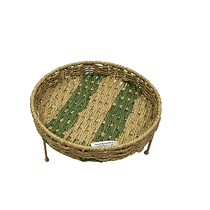 BANDEJA DECORATIVA VERDE BEGE