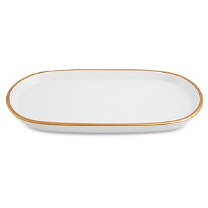 BANDEJA EM CERAMICA BRANCA