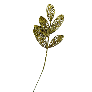Folha decorativa dourado