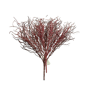 FOLHA GRASS NATAL C/GLITTER X12 ROSE