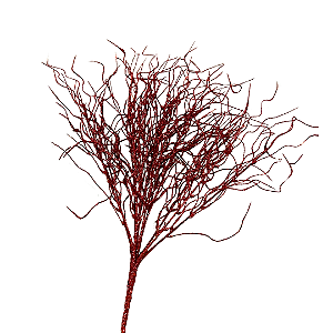 FOLHA GRASS NATAL C/GLITTER X12 VERMELHO