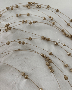 C.BOLINHA\ NATAL C/GLITTER CHAMPANHE 95cm