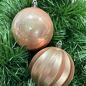 BOLA NATAL GOMOS LISA 8CM