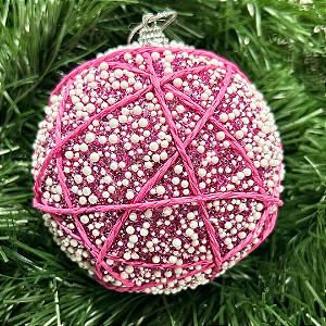 Bola Natal Decorada 10cm