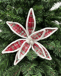 POINSETIA NEVADA XADREZ VRM/BCO/VRD